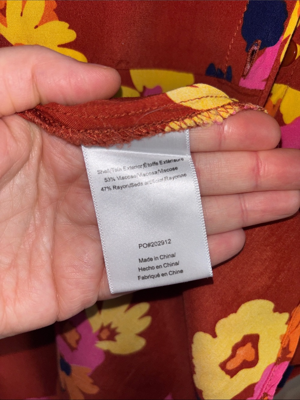 ModCloth Rust Floral Tie-Waist Midi Dress - Picture 5 of 5